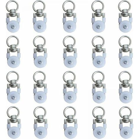 20pcs Curtain Track Rollers, Track Rollers, Curtain Rod Rollers, Silent Pulley, Window Curtain Track Roller, Double Window Curtain Track Roller (1/4)