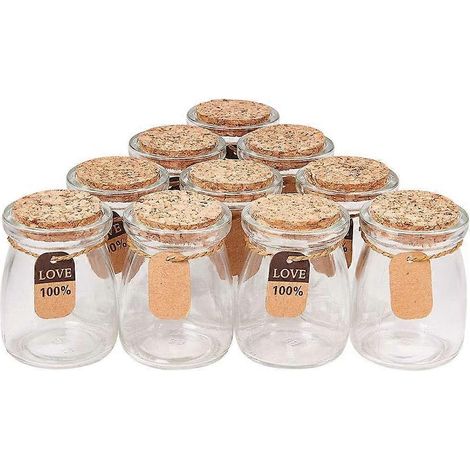 Pots à pudding en verre compatibles lave-vaisselle, mini pots à yaourt étanches avec fermeture hermétique, pots en verre vintage pour des cadeaux originaux et multifonctionnels (1/5)