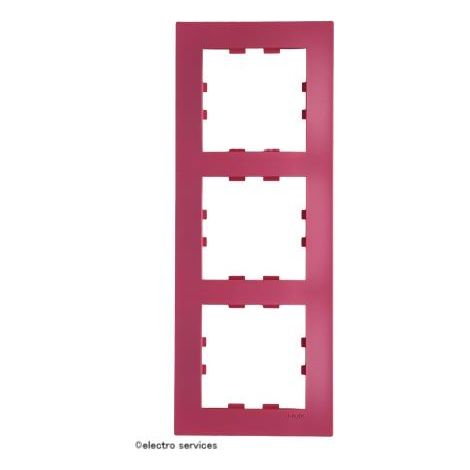 Plaque Kallysta pop verticale 3 postes  Finition: Corail