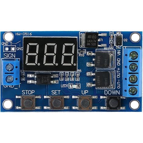 DC 5V–36V Triggerzyklus-Verzögerungs-Timer-Schalter Ein-/Ausschalt-Relaismodul mit LED-Anzeige
