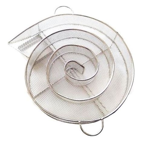 (silber) Kaltrauchgenerator, Grillzubehör, Edelstahl-Grillrost, Kochutensilien, Holzchips (1/4)