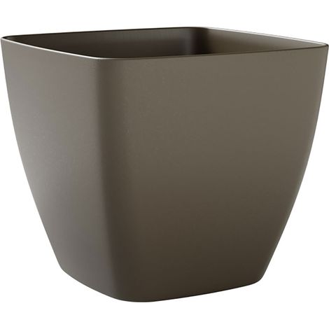 Vaso Quadrato Indoor e Outdoor Tera Ceylon Kit Sand Ø35 cm in Plastica Sabbia