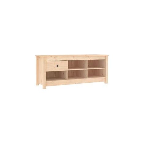 Armoire à chaussures 110x38x45,5 Bois de pin massif (1/5)
