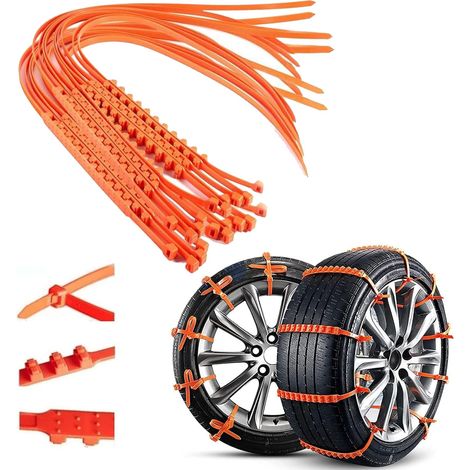 20 cadenas antideslizantes reutilizables, bridas para neumáticos de nieve de 92 cm, cadenas antideslizantes para neumáticos de invierno, bridas para neumáticos de nieve, cadenas portacables para coche