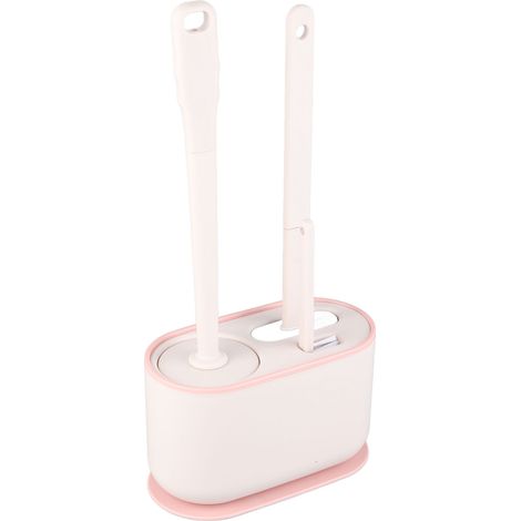 Ensemble de brosses de toilette à long manche, nettoyage en profondeur, multifonctionnelles et suspendues, rose sakura (1/5)