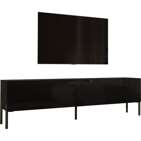 Mobile TV : Nero Opaco / Nero Lucido, gambe nere, 170 x 52 x 32 cm (1/5)
