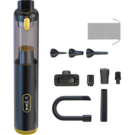 Ortviai Aspirateur Portable Sans Fil pour Voiture et Maison – Modèle V23S, 18000 Pa, 4-en-1, 30 min d’autonomie (1/5)