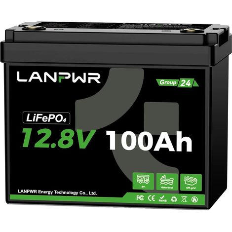 Batterie, Connectivité Bluetooth, Autonomie Durable, 12.8V 100AH(AVEC BLUETOOTH) (1/2)