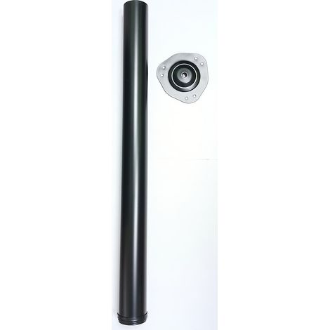 GAMBA per TAVOLO D.60X710 mm NERA PIASTRA SMONTABILE