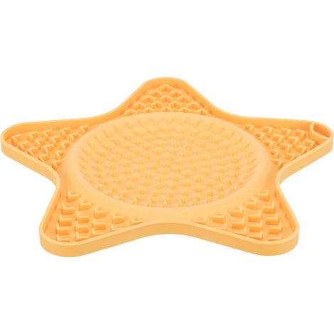 Assiette à lécher étoile Lick'n'Snack 23.5 cm jaune pour chien - Trixie (1/4)