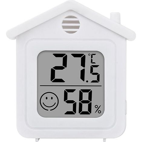 Thermomètre d'intérieur mural électronique ABS à affichage numérique pour maison de fleurs