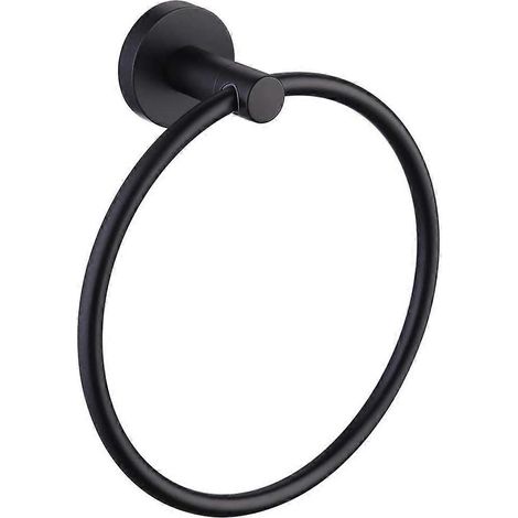 Anneau porte-serviettes pour salle de bain, porte-serviettes rond mural en acier inoxydable 304 brossé (1/5)