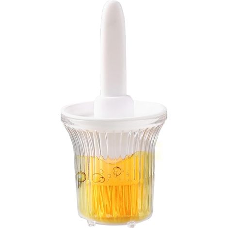 Kitchen oil dispenser with brush, oil container with brush - 2-in-1 oil bottle for pouring and brushing oil, BBQ kitchen tool, camping accessory (1 pc) (1/5)