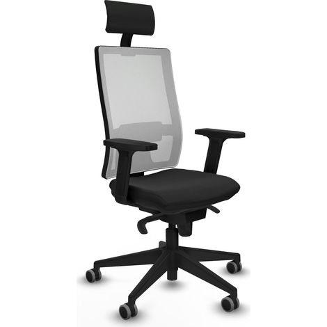 Sedia da ufficio piqueras y crespo Horna bianco nero comfort regolabile