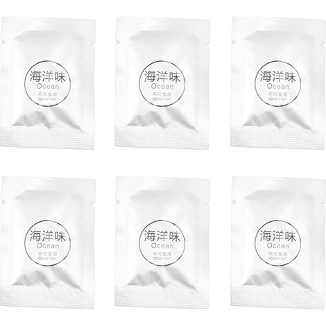 Lot de 6 pastilles recharge parfum auto, clips aération remplacement, accessoires voiture, arôme océan (1/5)