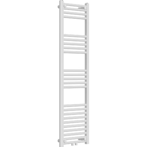 Radiatore scaldasalviette riscaldamento bagno acciaio 140 x 40 cm bianco 030010419
