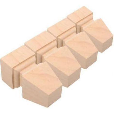 Ensemble de 4 pieds de meubles en bois massif de 8 x 4,5 cm (pieds de table, pieds de canapé, pieds de banc, pieds de coiffeuse, pièces de rechange pour canapé) (1/5)