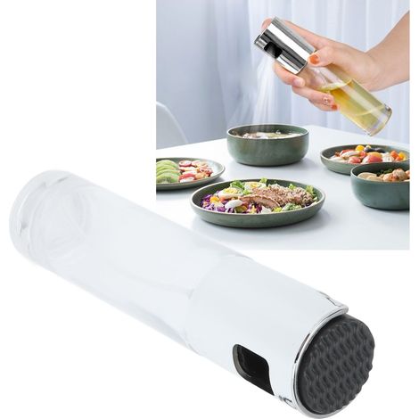 Flacon d'huile et de vinaigre argenté de 100 ml pour usage ménager, flacon pulvérisateur de cuisine à pression, flacon d'assaisonnement pour barbecue de qualité alimentaire (1/5)