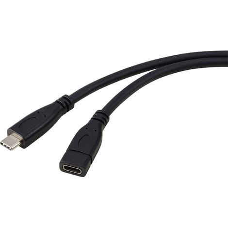 Renkforce Câble USB USB 3.2 Gen1 USB-C® mâle, USB-C® femelle 1.00 m noir RF-5720414 C875742 (1/3)
