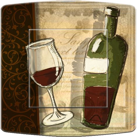Interrupteur décoré vin