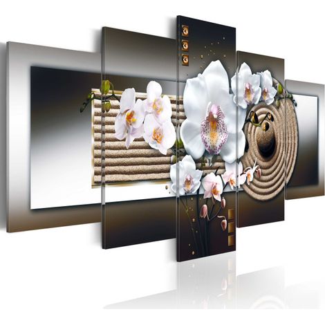 Tableau Imprimé "Orchid & Zen Garden Brown" 100 x 200 cm (1/2)