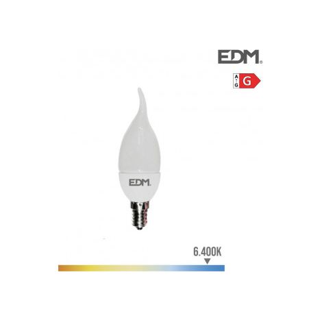 Ampoule bougie LED Bohème e14 5w 400lm 6400k lumière froide ø3,8x12,5cm EDM