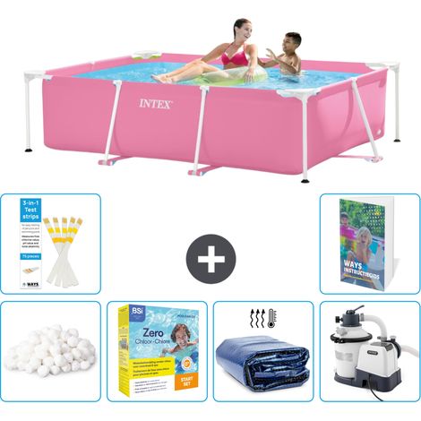 Rechteckiger Frame Pool - 220x150x60 cm - 7-teilig S75