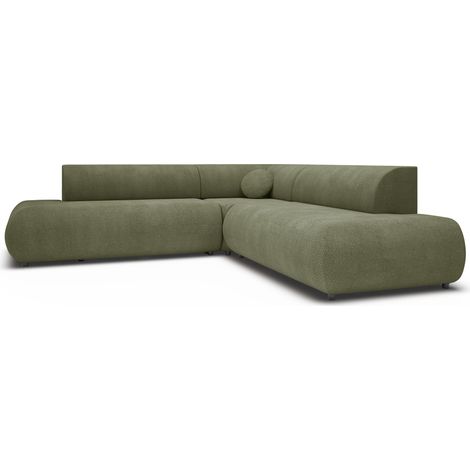 Selsey Armone - Ecksofa mit Schlaffunktion, L-Form, Olivgrün, 265 cm - rechts (1/5)