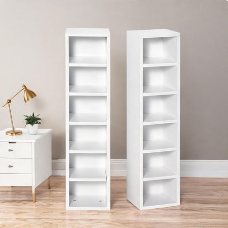 Meuble de rangement de bureau bianco 21 x 19,2 x 88,3 cm (1/5)