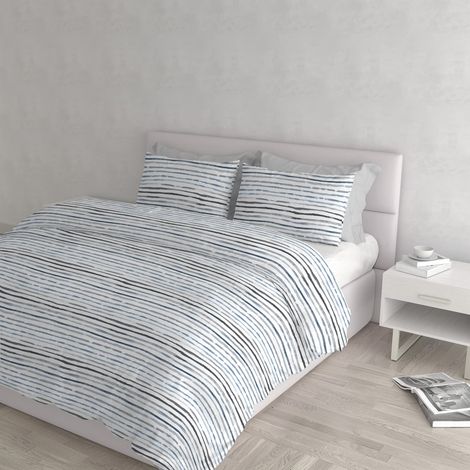 Housse de Couette Coton Athena, 2 Places, Sofia BLU (1/4)