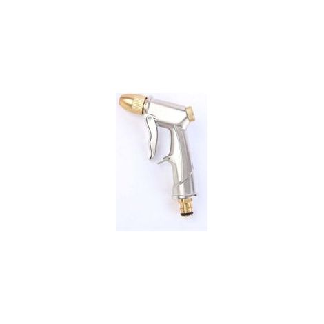 Pistolet d'arrosage pour Tuyau d'arrosage à Haute Pression avec,Pistolet d'arrosage avec Buse en Laiton Réglable de Jet à Pulvérisation pour Le Lavage/Pelouses et du Jardin (1/4)