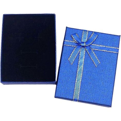 Boîte à bijoux, coffret de rangement pour bijoux et breloques, écrin décoratif, organisateur de bijoux pour bracelets et breloques, idéal pour la Saint-Valentin et les voyages.-Blue (1/5)