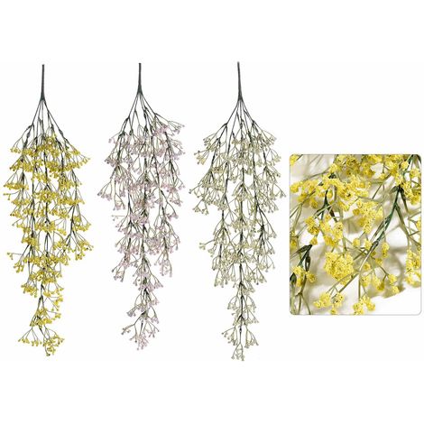Branches retombantes printanières de gypsophile artificielle, lot de 6, H. 66 cm (avec tige 75)