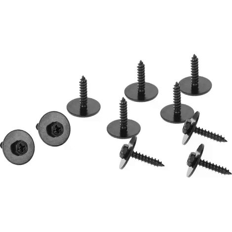 Lot de 10 boulons hexagonaux de 4 et 5 mm pour réservoir d'eau de voiture, rondelle métallique, pare-chocs avant et bas de caisse. Vis à filetage M5.