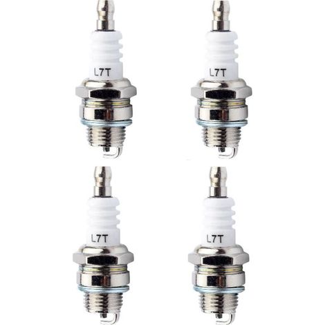 Lot de 4 bougies d'allumage L7T Universelles de Rechange l7t Bougie Tronconneuse Bougie D'allumage Remplacemen pour Tondeuse à Gazon Moteurs à 2 Temps (1/5)