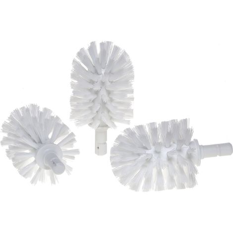 KEUCO Ersatz Toiletten-Bürstenkopf, austauschbar, im 3er Set lose, 12,7x7,2cm, weiß, Original Hersteller, WC-Bürste Ersatzbürstenkopf (1/5)