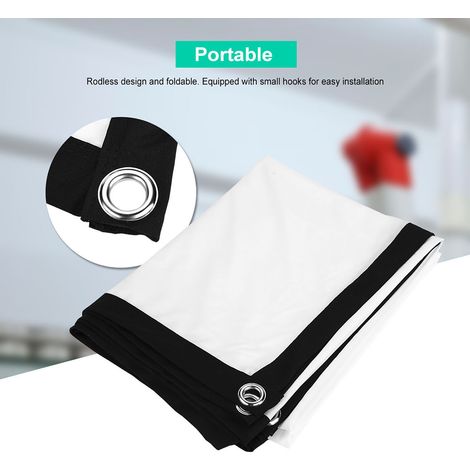 Écran de Projection Mobile 100 Pouces 16:9 HD pour Cinéma Maison - Support Portable (84-120 Pouces)
