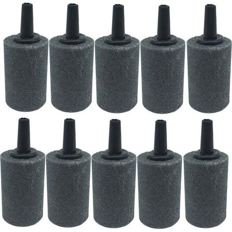 Diffuseur de bulles cylindrique pour aquariums, lavable et réutilisable, pour nano-pompes à air. Matériau fiable produisant des bulles fines et uniformes. (1/5)