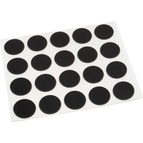 Caches vis adhésifs - Lot de 20 - Noir mat - Diamètre 13 mm - Réparation meubles et bois - Finition discrète (1/5)