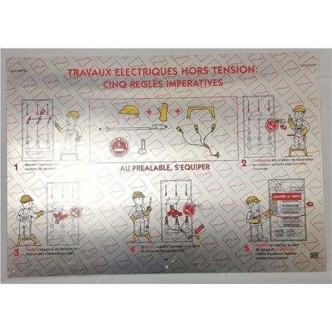 Catu AM-510-EX Aluminum metal plate safety instructions for electrical work