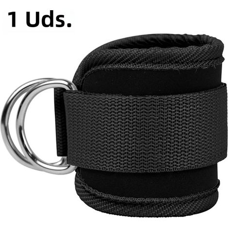 (Noir) 1 sangle de cheville réglable avec anneau en D (1/5)
