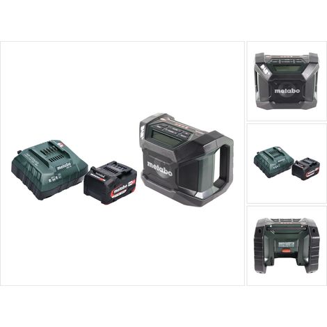 Metabo R 12-18 DAB+ BT Radio de chantier sans fil 12-18 V DAB+ + 1x batterie 4,0 Ah + chargeur (1/5)