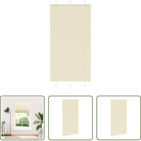vidaXL Sichtschutz - Plissee Creme 105x200 cm Stoffbreite 104,4 cm Polyester (1/5)
