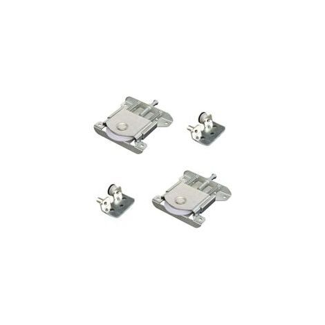 Lot de 2 Pièces de Porte Coulissantes pour Armoire Wheels Runners Guides Roulements à Bille Coulissant Pièces Nylon Armoire Ensemble de Roulette de Porte pour Placard Armoire Cabinet