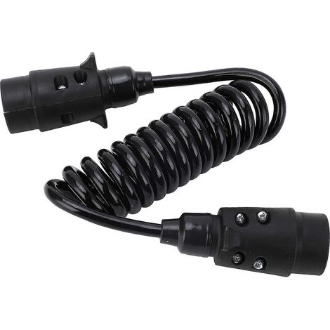 Câble spiralé 12V/24V pour ressorts de remorque, 2M, 7 conducteurs, pour véhicules utilitaires, camping-cars, voitures et bateaux (1/5)