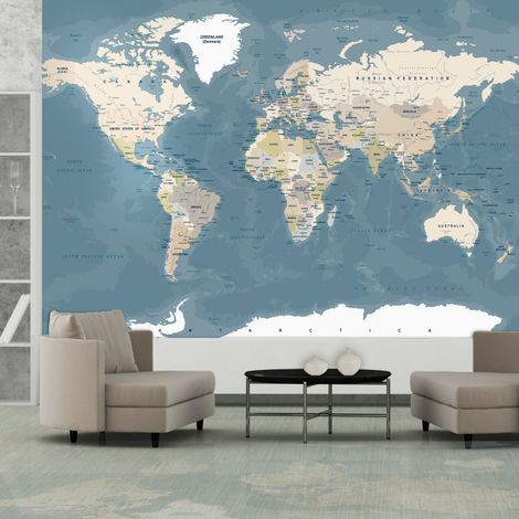Papier Peint "Vintage World Map" 210 x 300 cm (1/2)