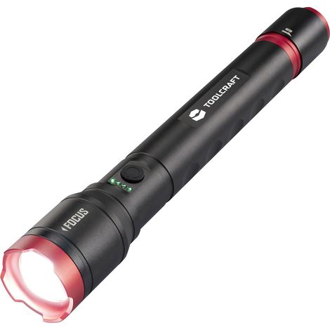 TOOLCRAFT   Handlampe verstellbar, Einstellbare Punktgröße, mit Stroboskopmodus, mit USB-Schnittstel