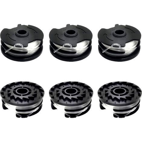 Lot de 6 bobines de fil de rechange pour LIDL Parkside, bobines de rechange pour coupe-bordures LIDL Parkside PRTA 20-Li A1, B2, C3, PRT 550 A1, A3 (1/4)