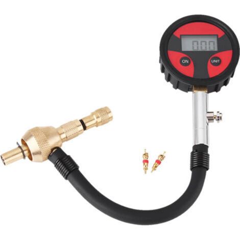 Manomètre numérique LCD avec noyau de pneu, voiture, moto, vélo, camion, pneu (1/4)