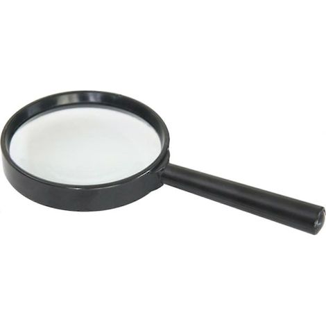 Loupe grossissante 5x, loupe de poche, 7,5 cm, noire. (1/5)